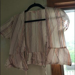 PACSUN LOTTIE MOSS STRIPED TIE TOP